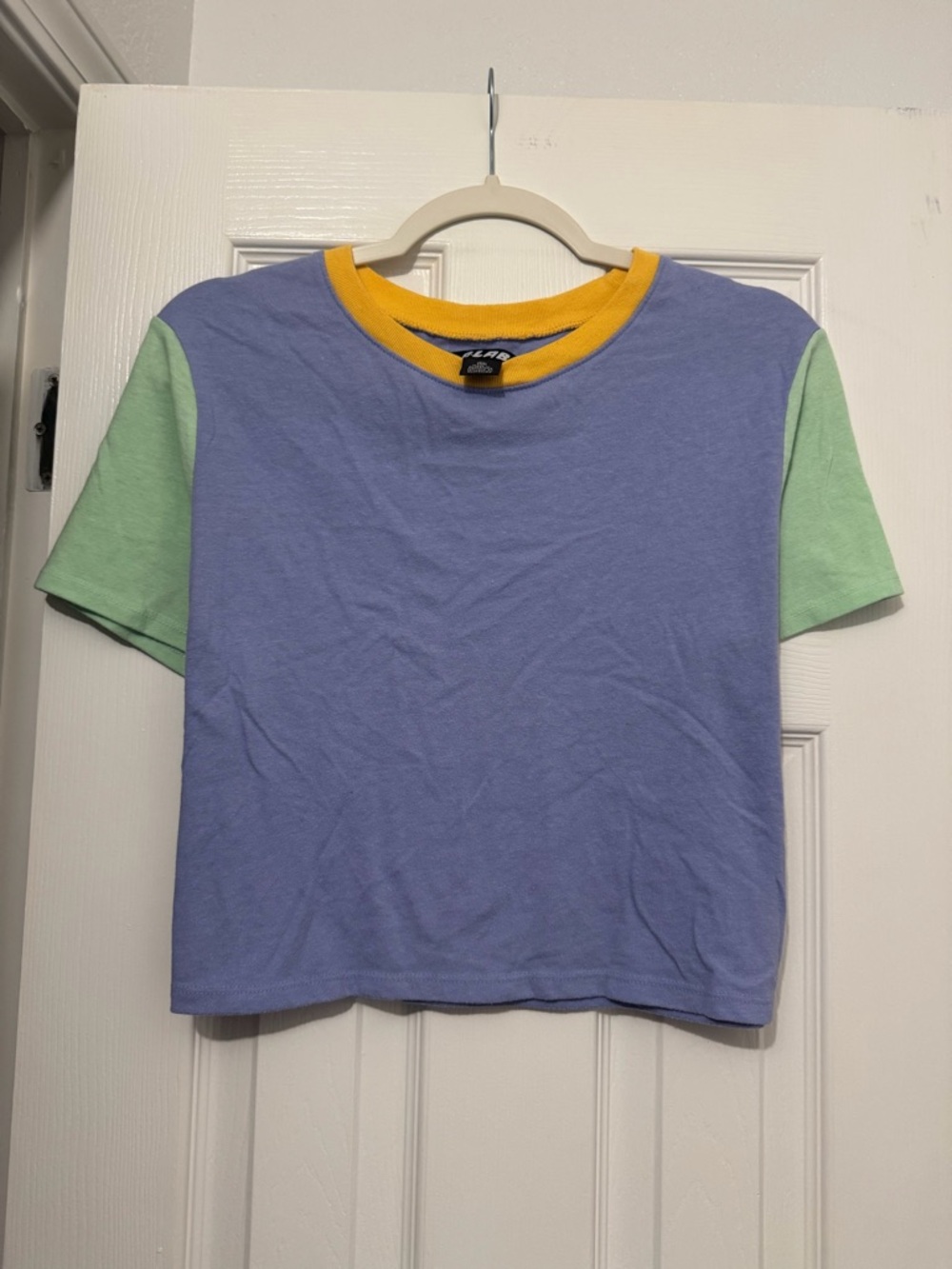AE Kids Colorblock Short Sleeve Tee in Lavender, Mint & Yellow